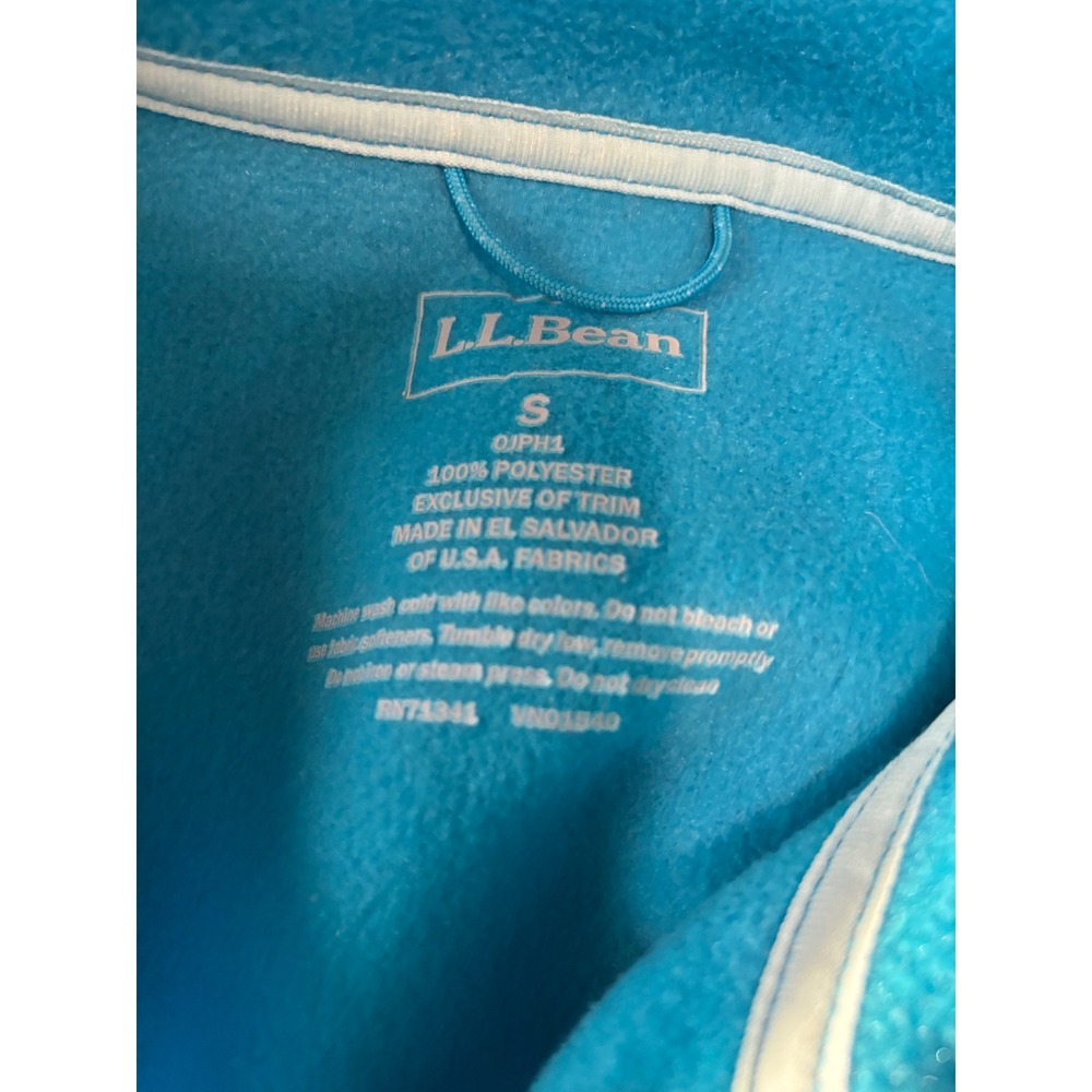 LL Bean Womens Polartec small Fleece Vest Cyan Blue Full Zip gorpcore - Picture 6 of 8